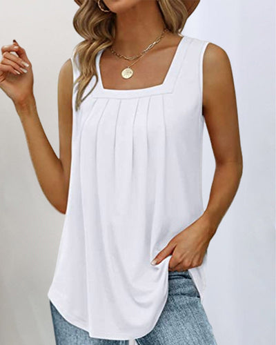 Anne™ | Sleeveless Tank with Square Neckline