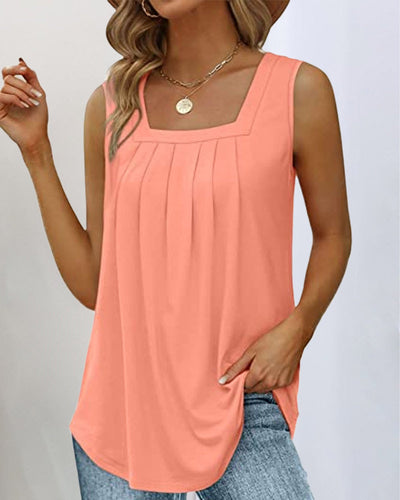 Anne™ | Sleeveless Tank with Square Neckline