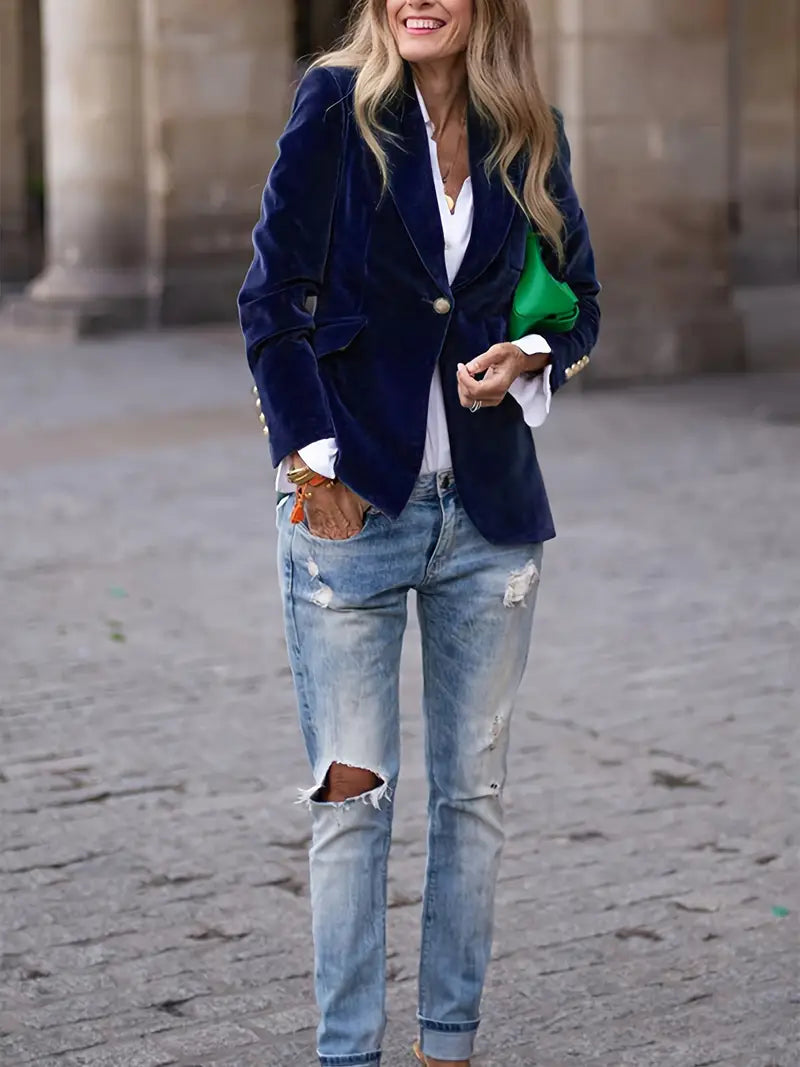 Isabella™ | Elegant velvet blazer