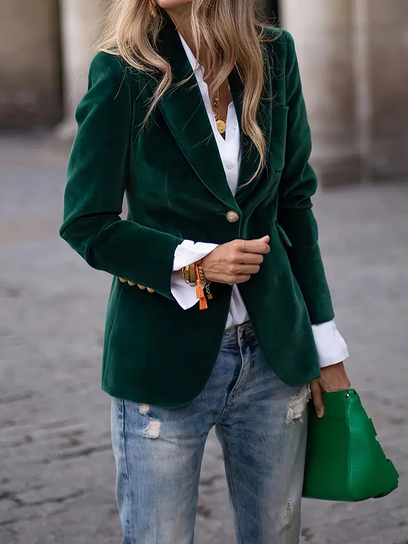 Isabella™ | Elegant velvet blazer