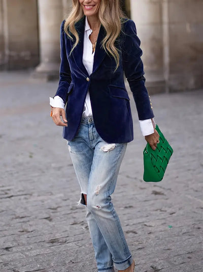 Isabella™ | Elegant velvet blazer
