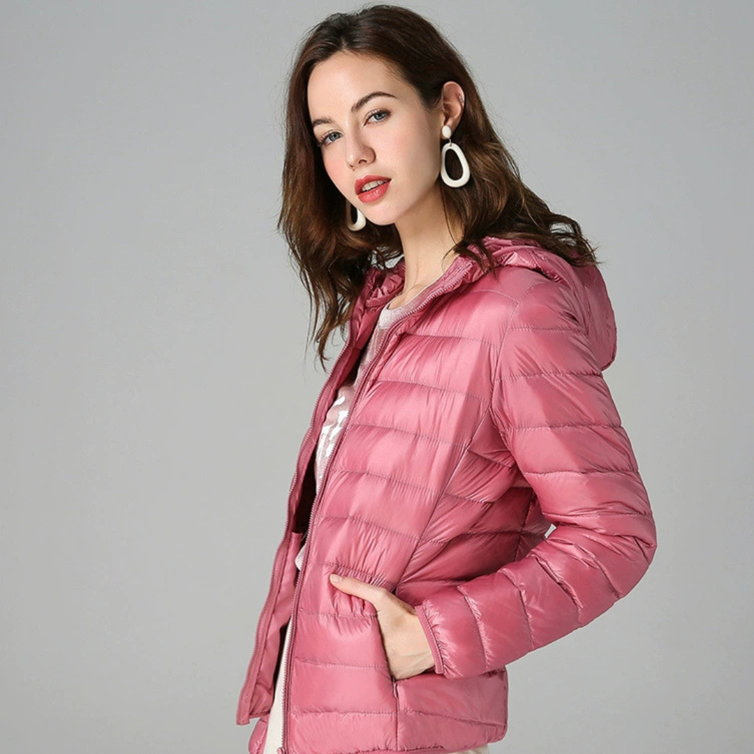 Dagmar Gevoerde Mid-Season Jacket | Salmon