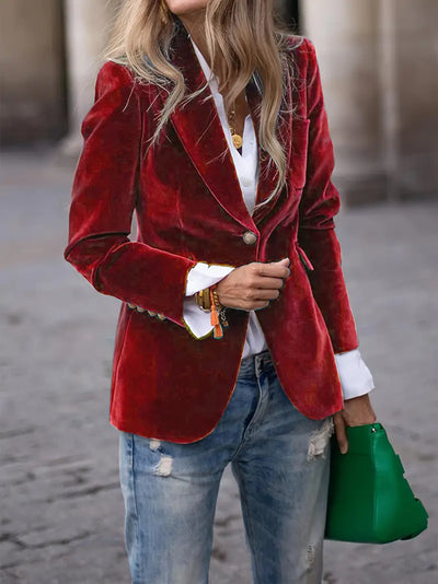 Isabella™ | Elegant velvet blazer