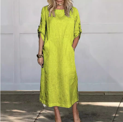 Colleen™ - Elegant Pocket Midi Dress