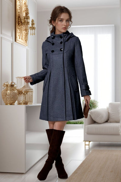 Amarie - Hooded Dress Coat