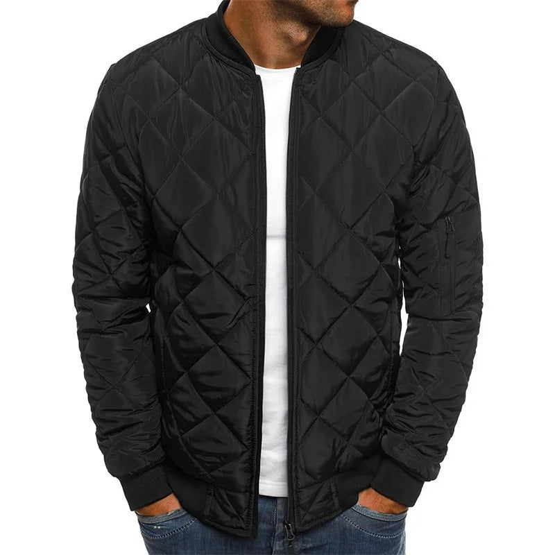 AMBROGIO | PREMIUM QUALITY CASUAL JACKET WITH DIAMOND PATTERN DESIGN