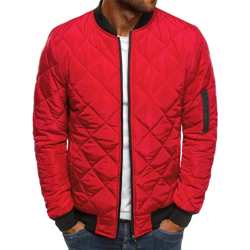 AMBROGIO | PREMIUM QUALITY CASUAL JACKET WITH DIAMOND PATTERN DESIGN