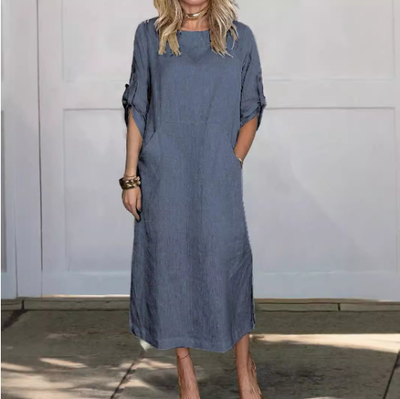 Colleen™ - Elegant Pocket Midi Dress