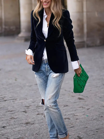 Isabella™ | Elegant velvet blazer