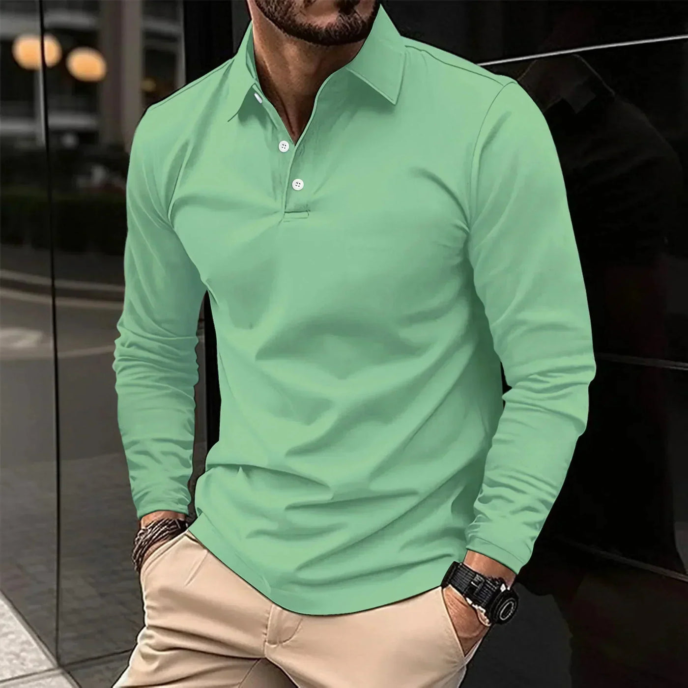 James | Casual Long-Sleeve Polo