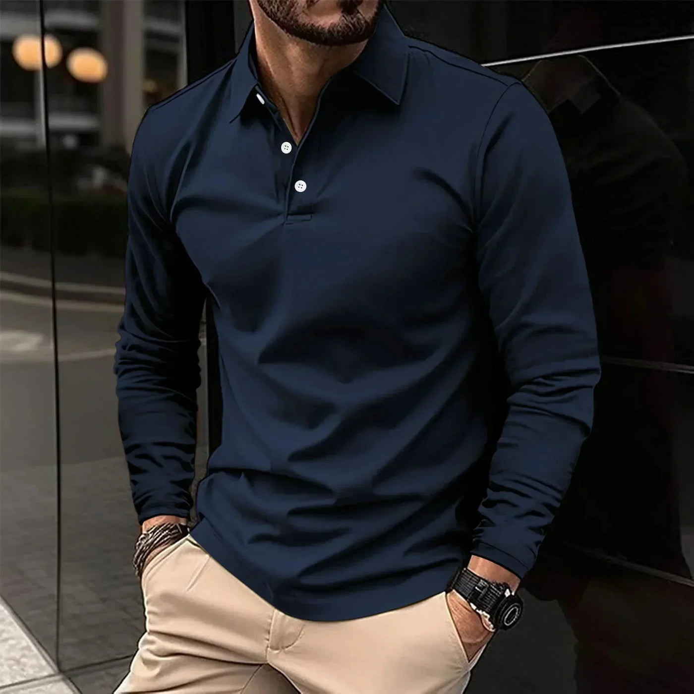 James | Casual Long-Sleeve Polo