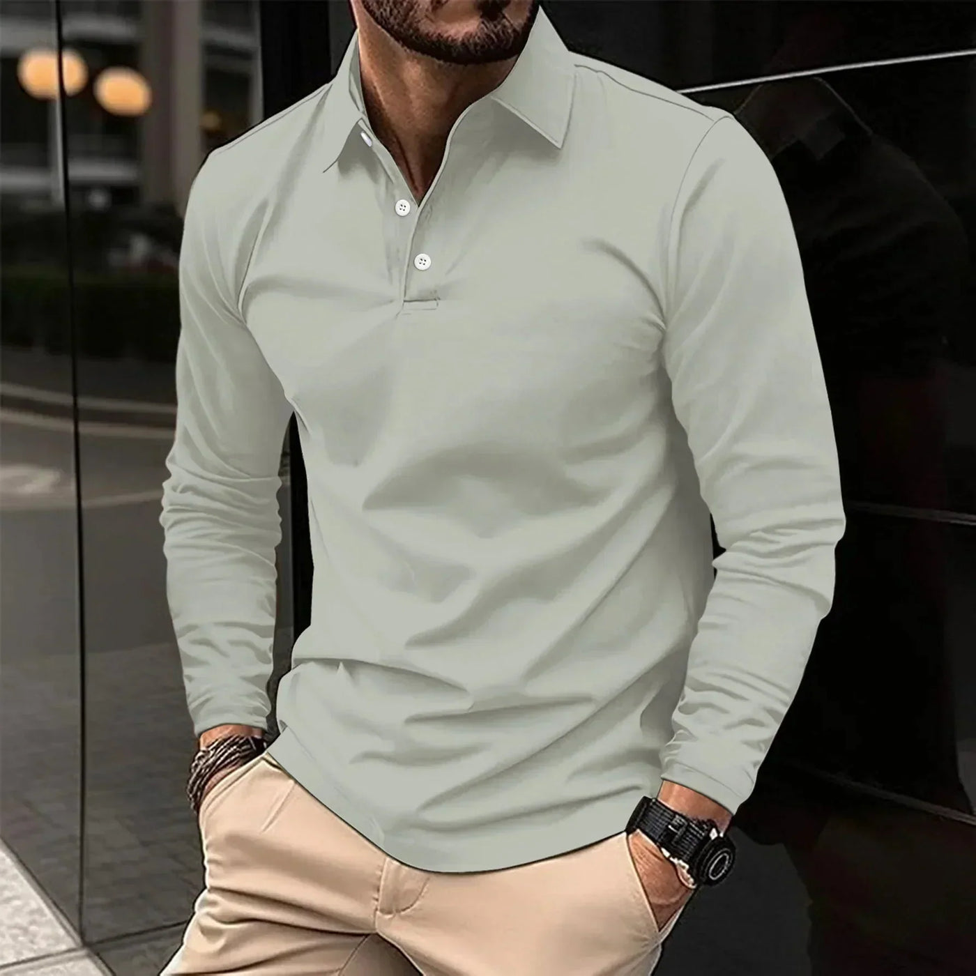 James | Casual Long-Sleeve Polo