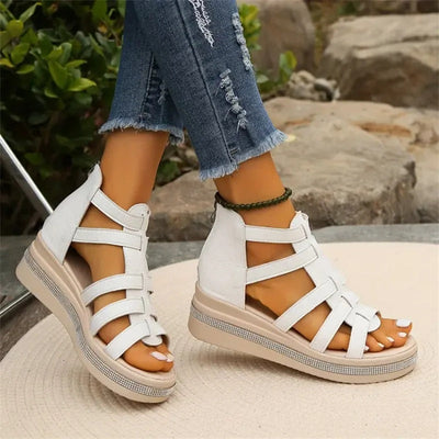 Rhinestone Wedge Sandals
