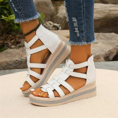 Rhinestone Wedge Sandals