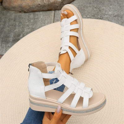Rhinestone Wedge Sandals